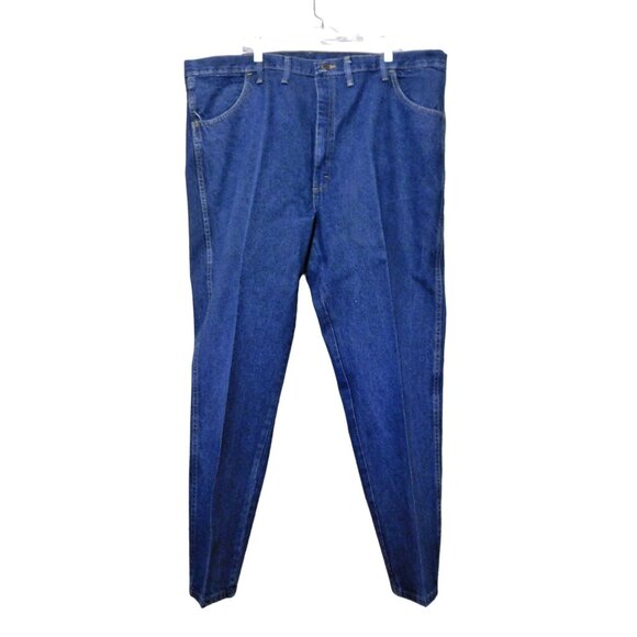 Rustler Jeans Mens 46x32 Actual L 33 Blue Denim Dark Wash Pockets 100% Cotton - Picture 3 of 8